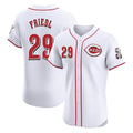 Elroe C.Reds #29 TJ Friedl Player White Limited Elite Home Stitched Jerseys