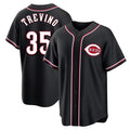 Elroe C.Reds #35 Jose Trevino Player Black Fashion Out Home Game Stitched Jerseys