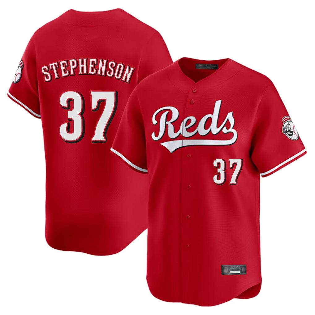 Elroe C.Reds #37 Tyler Stephenson Player Red Home Limited Stitched Jerseys