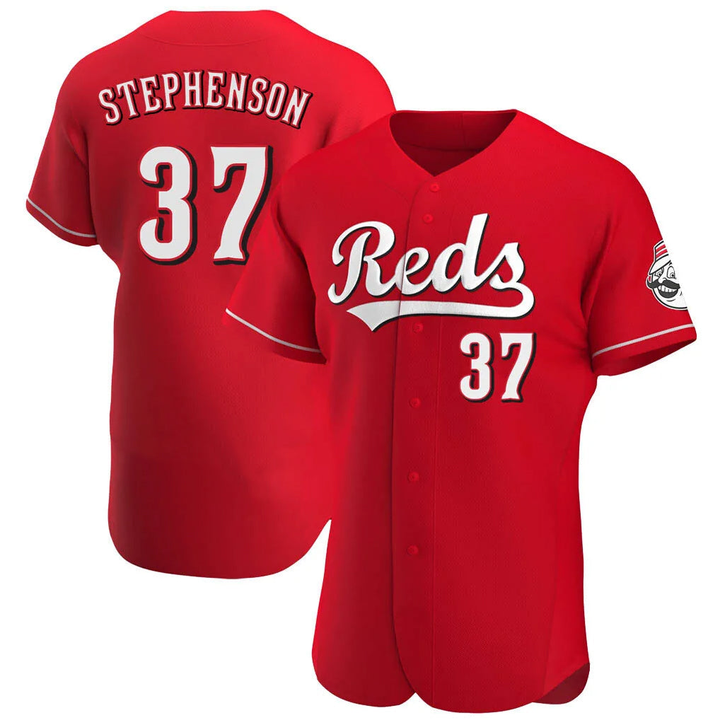Elroe C.Reds #37 Tyler Stephenson Player Red Limited Elite Home Stitched Jerseys