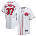 Elroe C.Reds #37 Tyler Stephenson Player White Game Home Stitched Jerseys