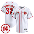 Elroe C.Reds #37 Tyler Stephenson Player White Vapor Premier Limited Home Stitched Jerseys