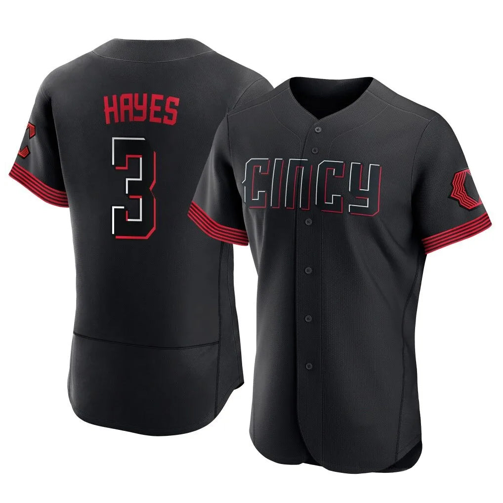 Elroe C.Reds #3 Ke'Bryan Hayes Player Black City Connect Limited Elite Home Stitched Jerseys