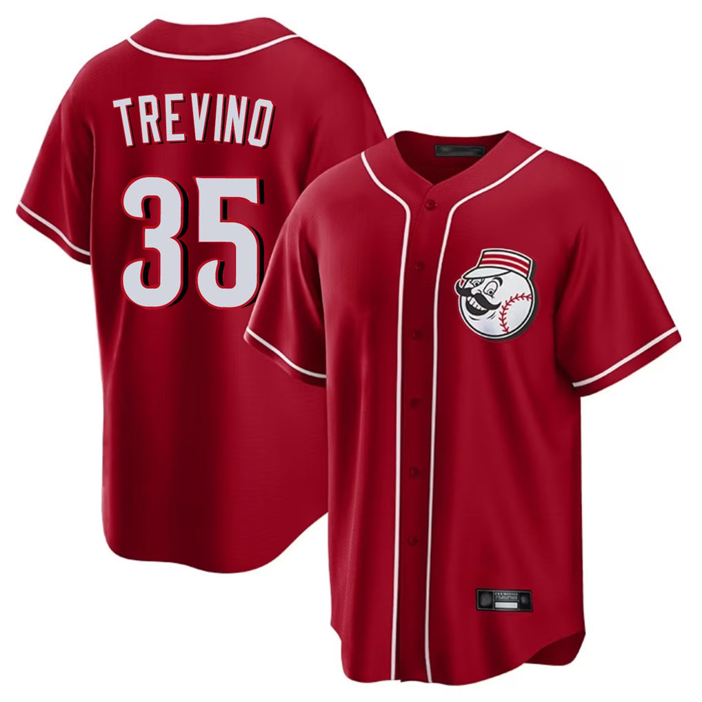 Elroe C.Reds #3 Ke'Bryan Hayes Player Red Game Home Stitched Jerseys