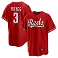 Elroe C.Reds #3 Ke'Bryan Hayes Player Red Home Game Stitched Jerseys