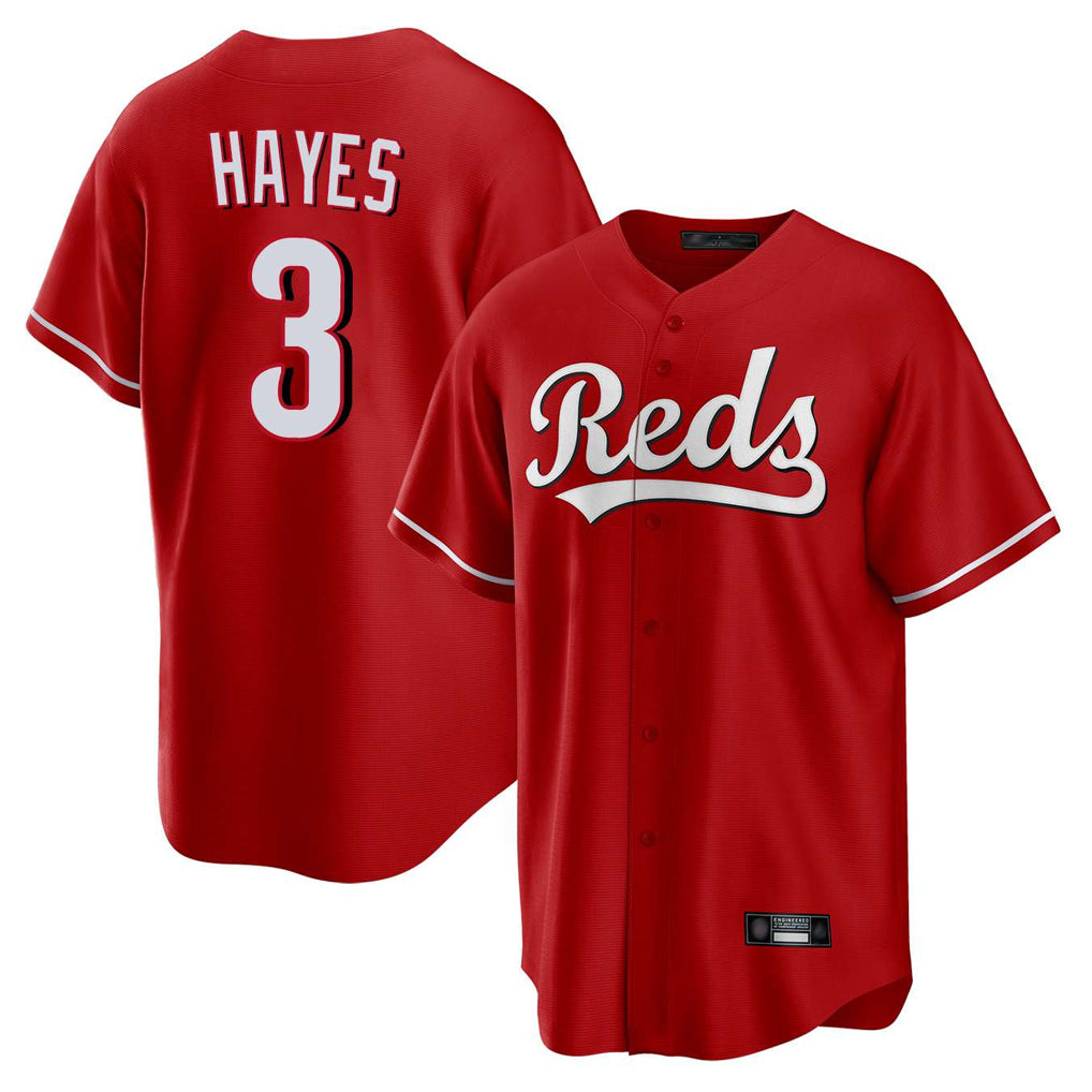 Elroe C.Reds #3 Ke'Bryan Hayes Player Red Home Game Stitched Jerseys