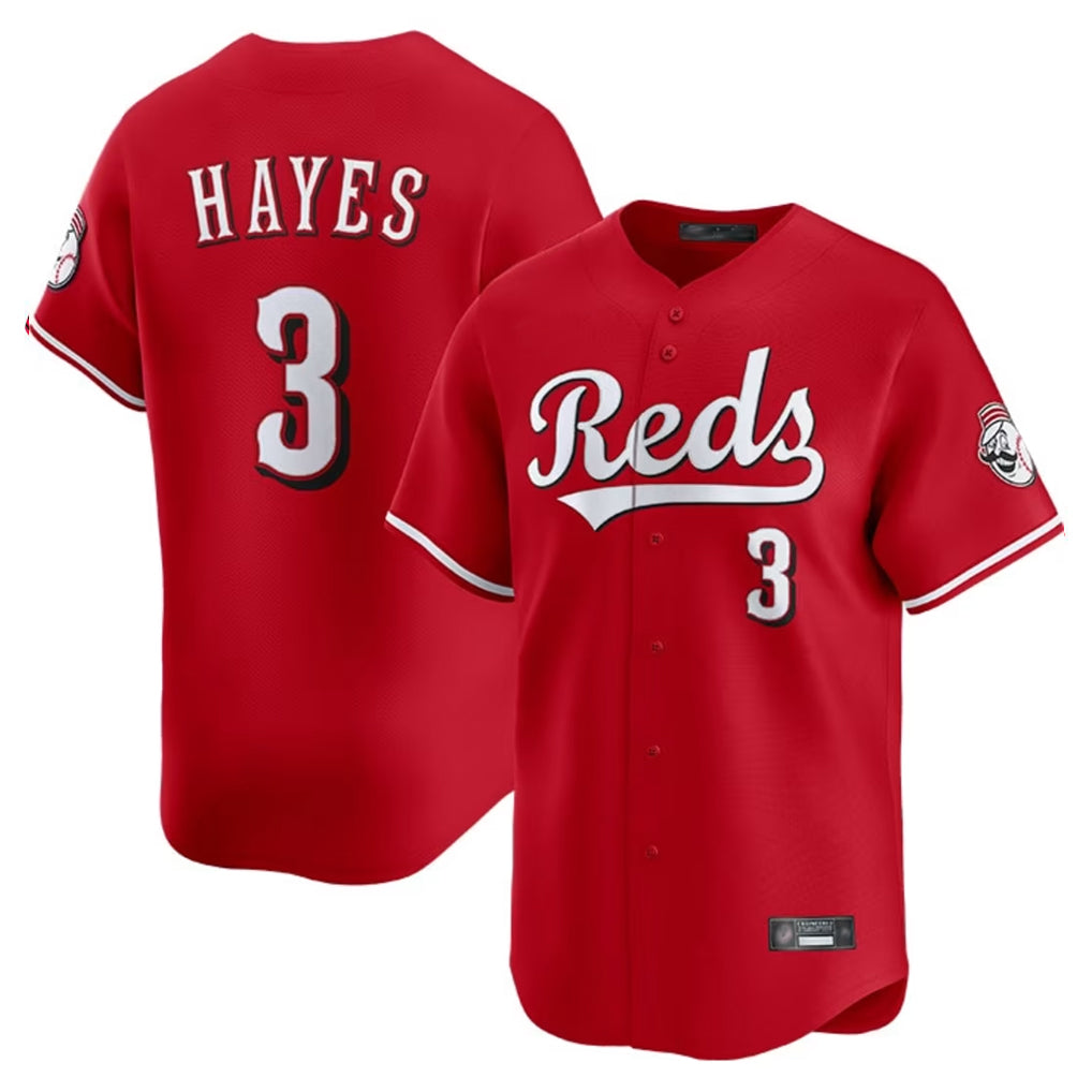 Elroe C.Reds #3 Ke'Bryan Hayes Player Red Home Limited Stitched Jerseys