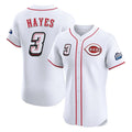 Elroe C.Reds #3 Ke'Bryan Hayes Player White Speedway Classic Limited Elite Home Stitched Jerseys