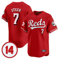 Elroe C.Reds #7 Spencer Steer Player Red Vapor Premier Limited Home Stitched Jerseys