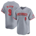 Elroe C.Reds #9 Matt McLain Player Gray Home Limited Stitched Jerseys