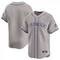 Elroe C.Rockies Gray Limited Home Blank Player Stitched Jerseys