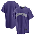 Elroe C.Rockies Purple Game Home Blank Player Stitched Jerseys