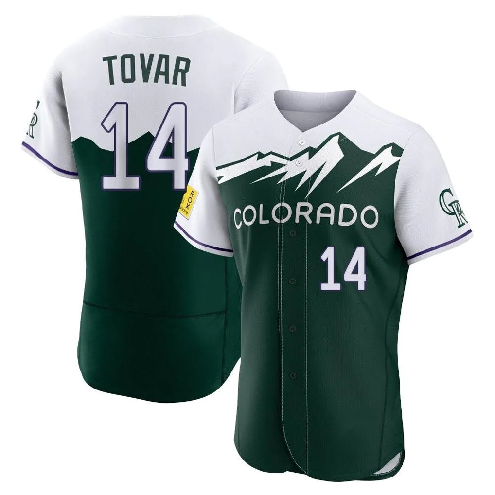 Elroe C.Rockies #14 Ezequiel Tovar Player Green City Connect Limited Elite Home Stitched Jerseys