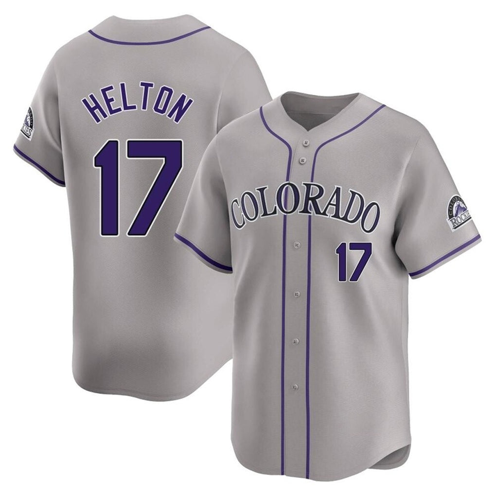 Elroe C.Rockies #17 Todd Helton Player Gray Limited Home Stitched Jerseys