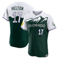 Elroe C.Rockies #17 Todd Helton Player Green City Connect Limited Elite Home Stitched Jerseys