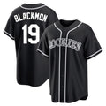 Elroe C.Rockies #19 Charlie Blackmon Player Black Fashion Out Home Game Stitched Jerseys