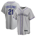 Elroe C.Rockies #21 Kyle Freeland Player Gray Game Home Stitched Jerseys