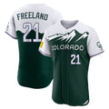 Elroe C.Rockies #21 Kyle Freeland Player Green City Connect Limited Elite Home Stitched Jerseys