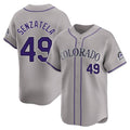 Elroe C.Rockies #49 Antonio Senzatela Player Gray Limited Home Stitched Jerseys