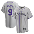 Elroe C.Rockies #9 Brenton Doyle Player Gray Game Home Stitched Jerseys