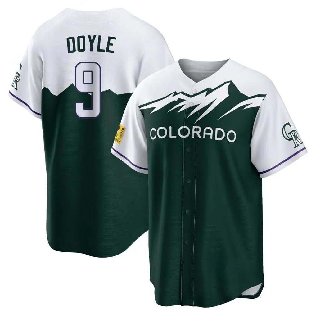 Elroe C.Rockies #9 Brenton Doyle Player Green City Connect Home Game Stitched Jerseys