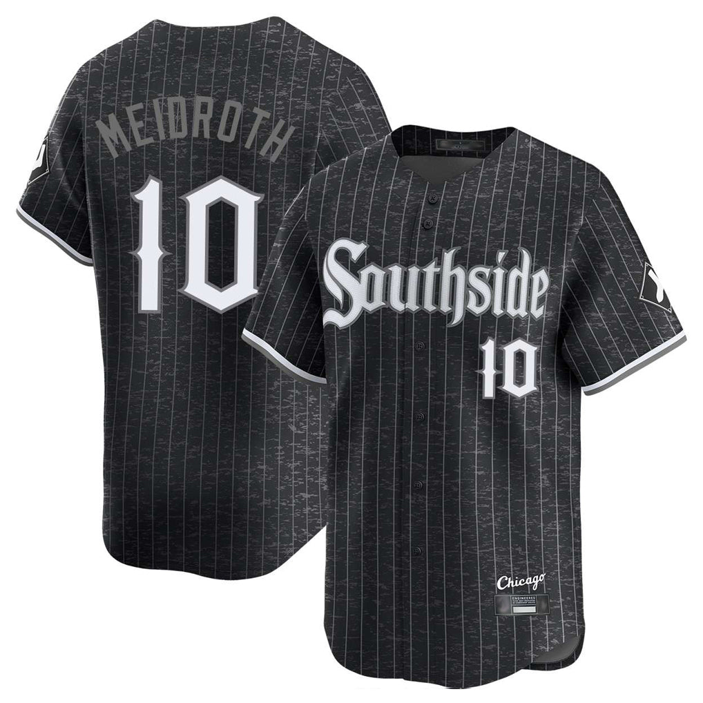Elroe C.White Sox #10 Chase Meidroth Player Black City Connect Limited Home Stitched Jerseys