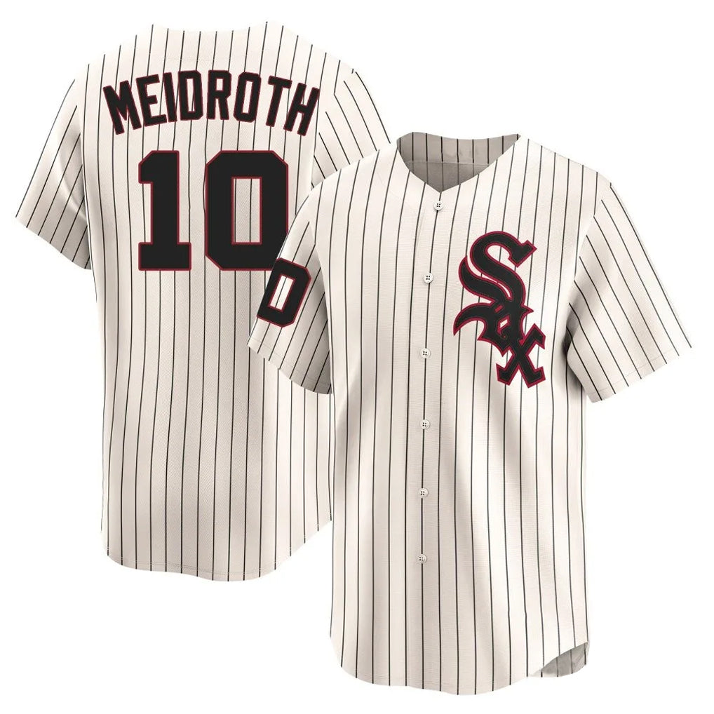 Elroe C.White Sox #10 Chase Meidroth Player Cream Cooperstown Collection Limited Home Stitched Jerseys