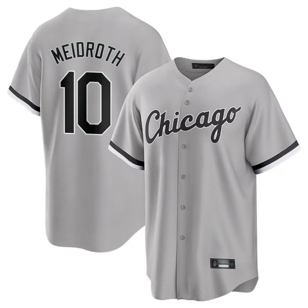 Elroe C.White Sox #10 Chase Meidroth Player Gray Home Game Stitched Jerseys