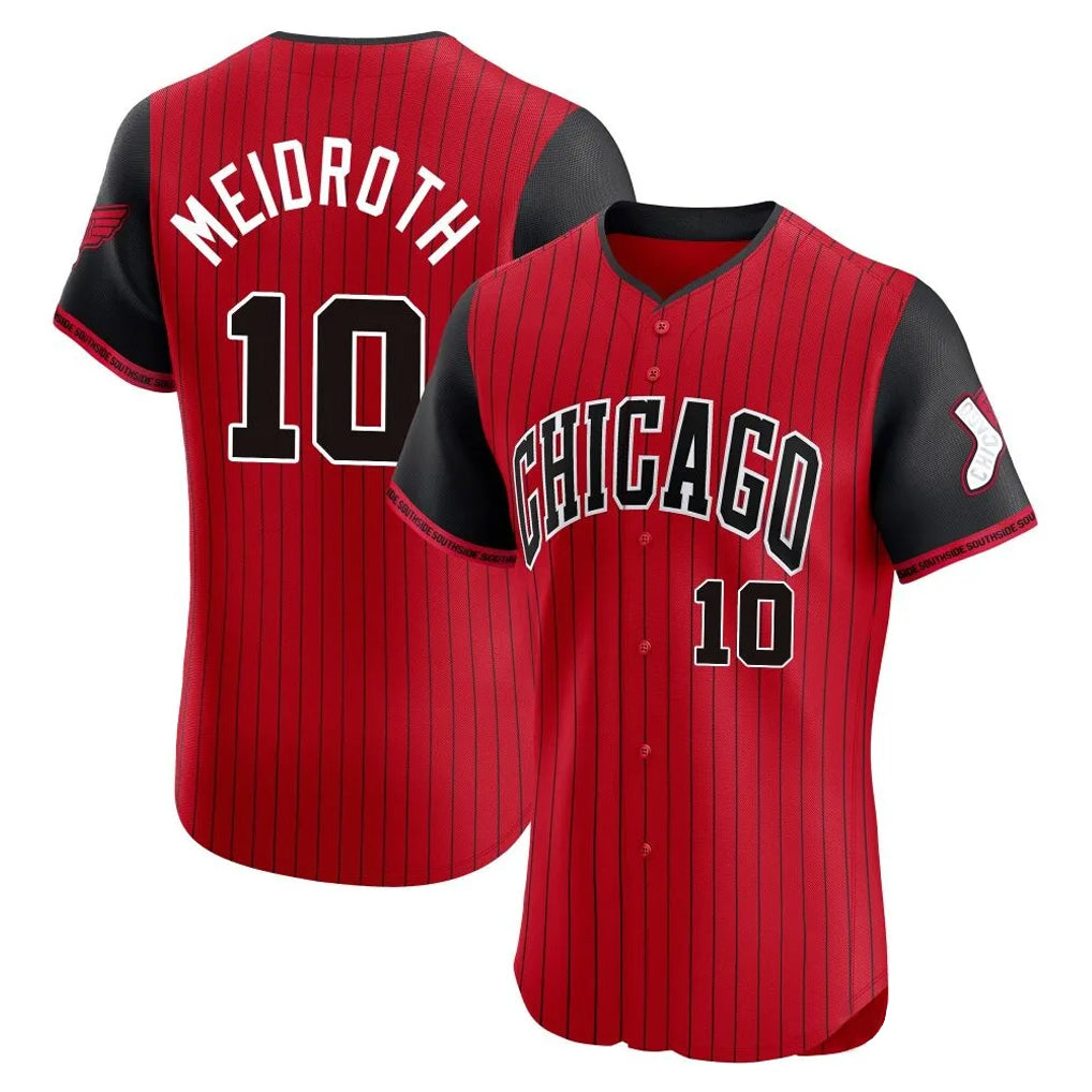 Elroe C.White Sox #10 Chase Meidroth Player Red City Connect Limited Elite Home Stitched Jerseys