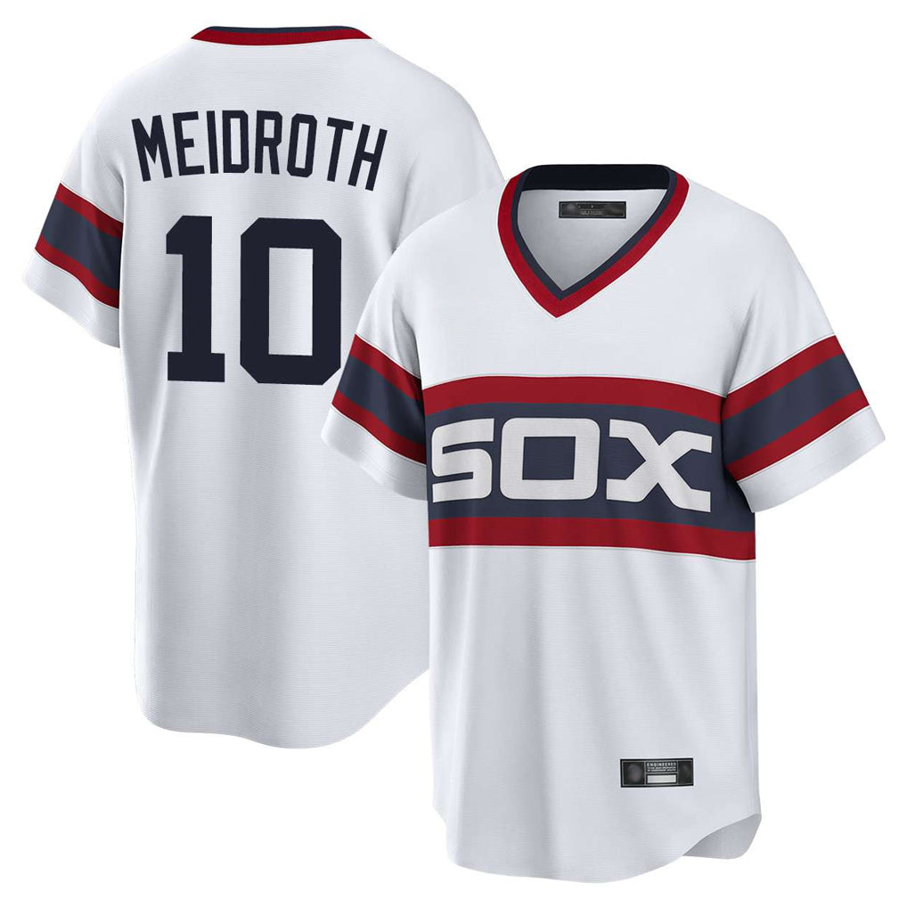 Elroe C.White Sox #10 Chase Meidroth Player White T-shirt Home Game Stitched Jerseys