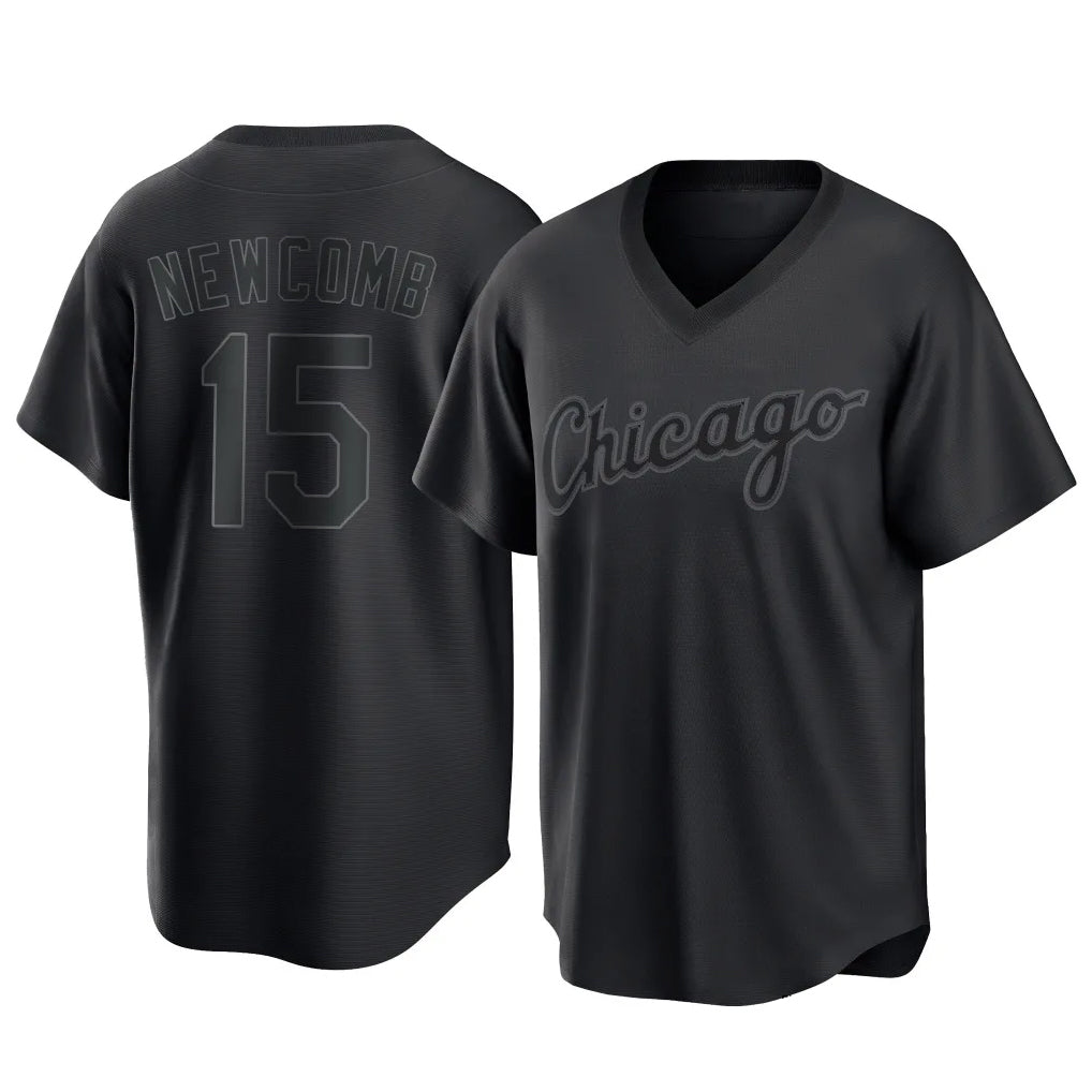 Elroe C.White Sox #15 Sean Newcomb Player Black T-shirt Home Game Stitched Jerseys