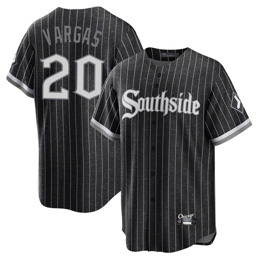 Elroe C.White Sox #20 Miguel Vargas Player Black City Connect Home Game Stitched Jerseys