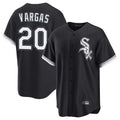 Elroe C.White Sox #20 Miguel Vargas Player Black Home Game Stitched Jerseys