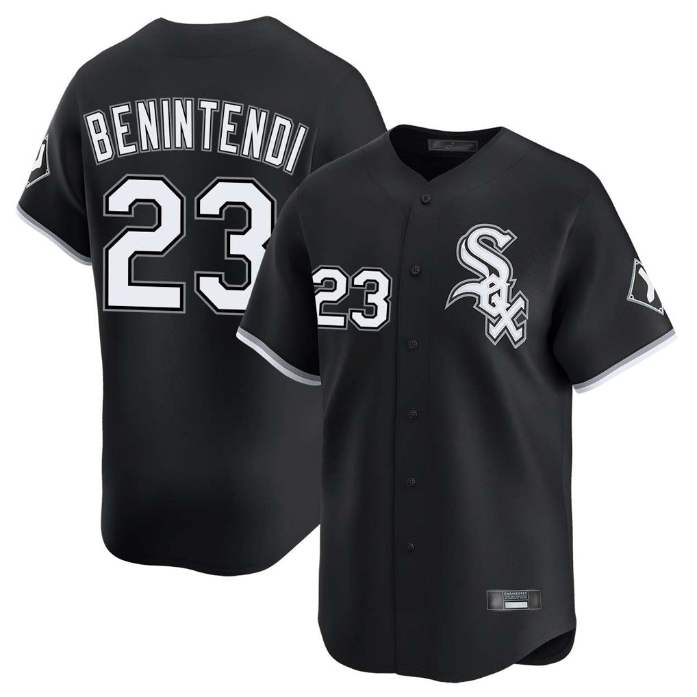 Elroe C.White Sox #23 Andrew Benintendi Player Black Home Game Stitched Jerseys