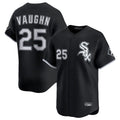 Elroe C.White Sox #25 Andrew Vaughn Player Black Limited Home Stitched Jerseys