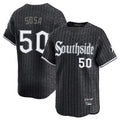 Elroe C.White Sox #50 Lenyn Sosa Player Black City Connect Limited Home Stitched Jerseys