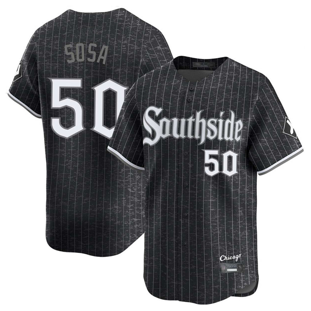 Elroe C.White Sox #50 Lenyn Sosa Player Black City Connect Limited Home Stitched Jerseys