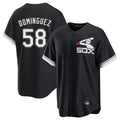 Elroe C.White Sox #58 Seranthony Dom¡§anguez Player Black Spring Training Game Stitched Jerseys