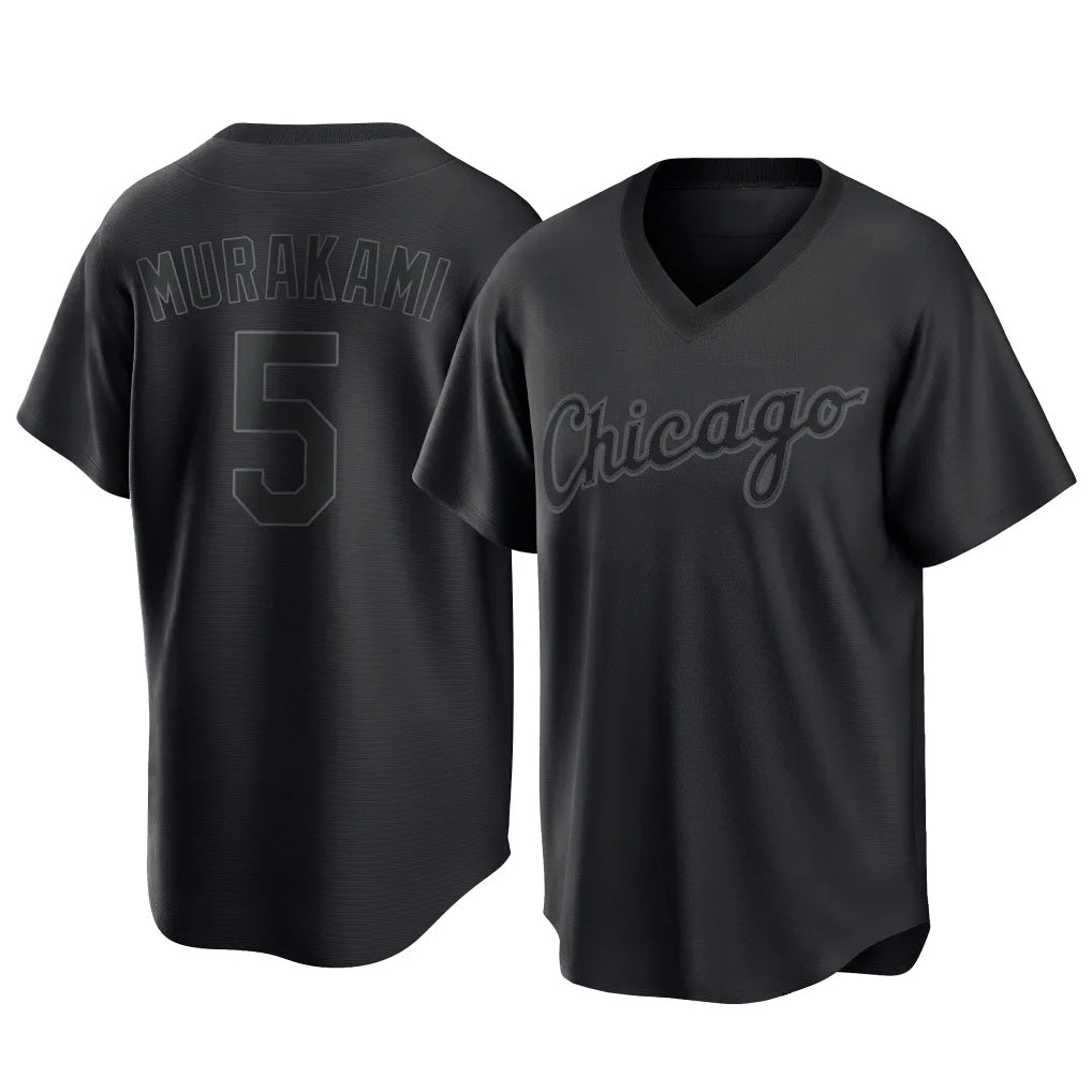 Elroe C.White Sox #5 Munetaka Murakami Player Black T-shirt Home Game Stitched Jerseys