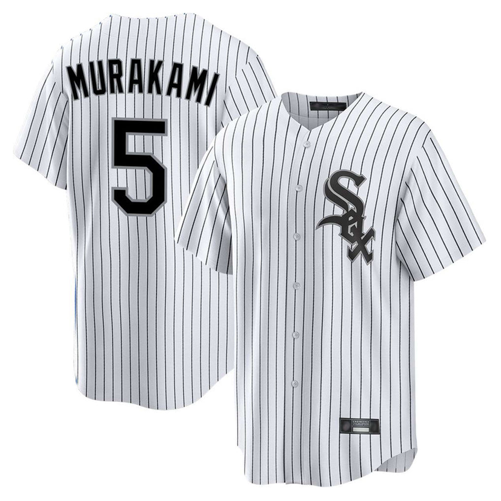 Elroe C.White Sox #5 Munetaka Murakami Player White Stripe Home Game Stitched Jerseys
