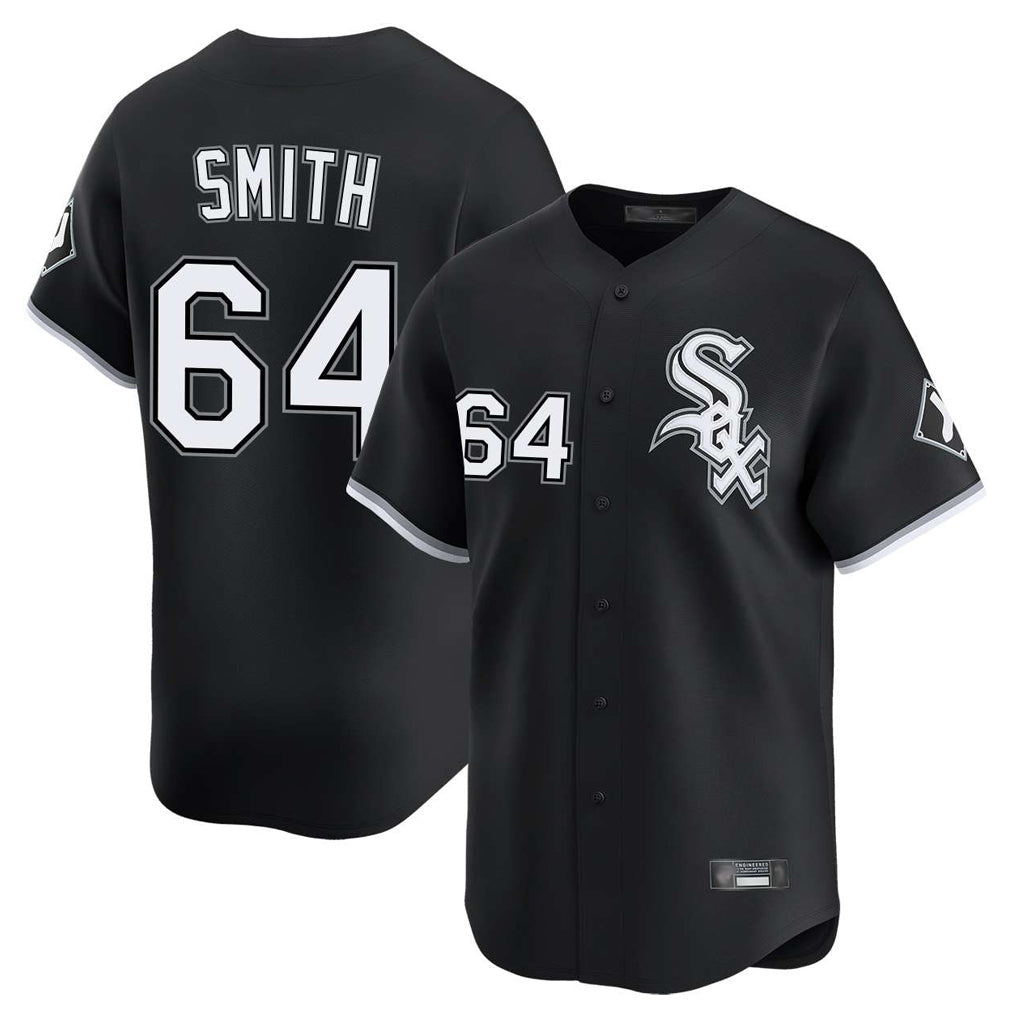 Elroe C.White Sox #64 Shane Smith Player Black Limited Home Stitched Jerseys