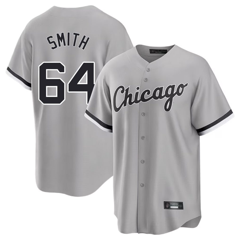 Elroe C.White Sox #64 Shane Smith Player Gray Home Game Stitched Jerseys