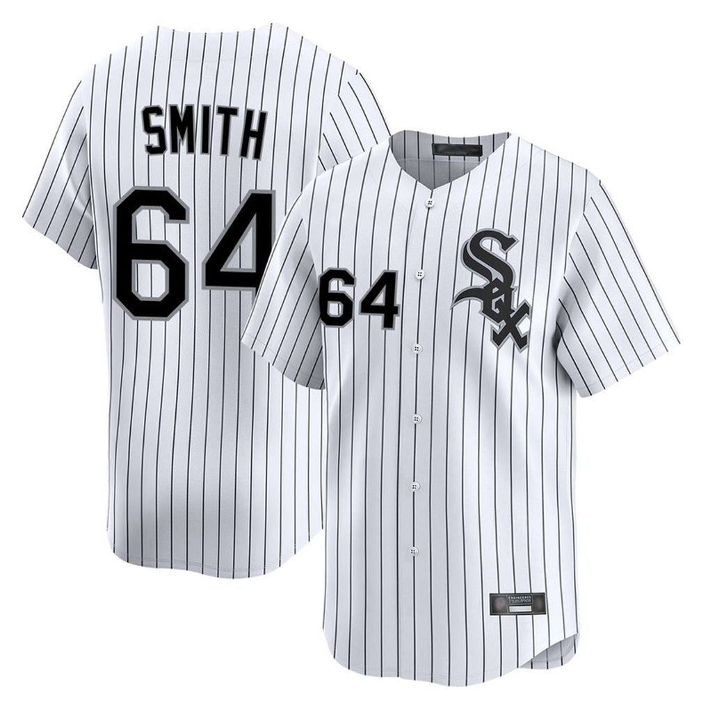 Elroe C.White Sox #64 Shane Smith Player White Stripe Limited Home Stitched Jerseys