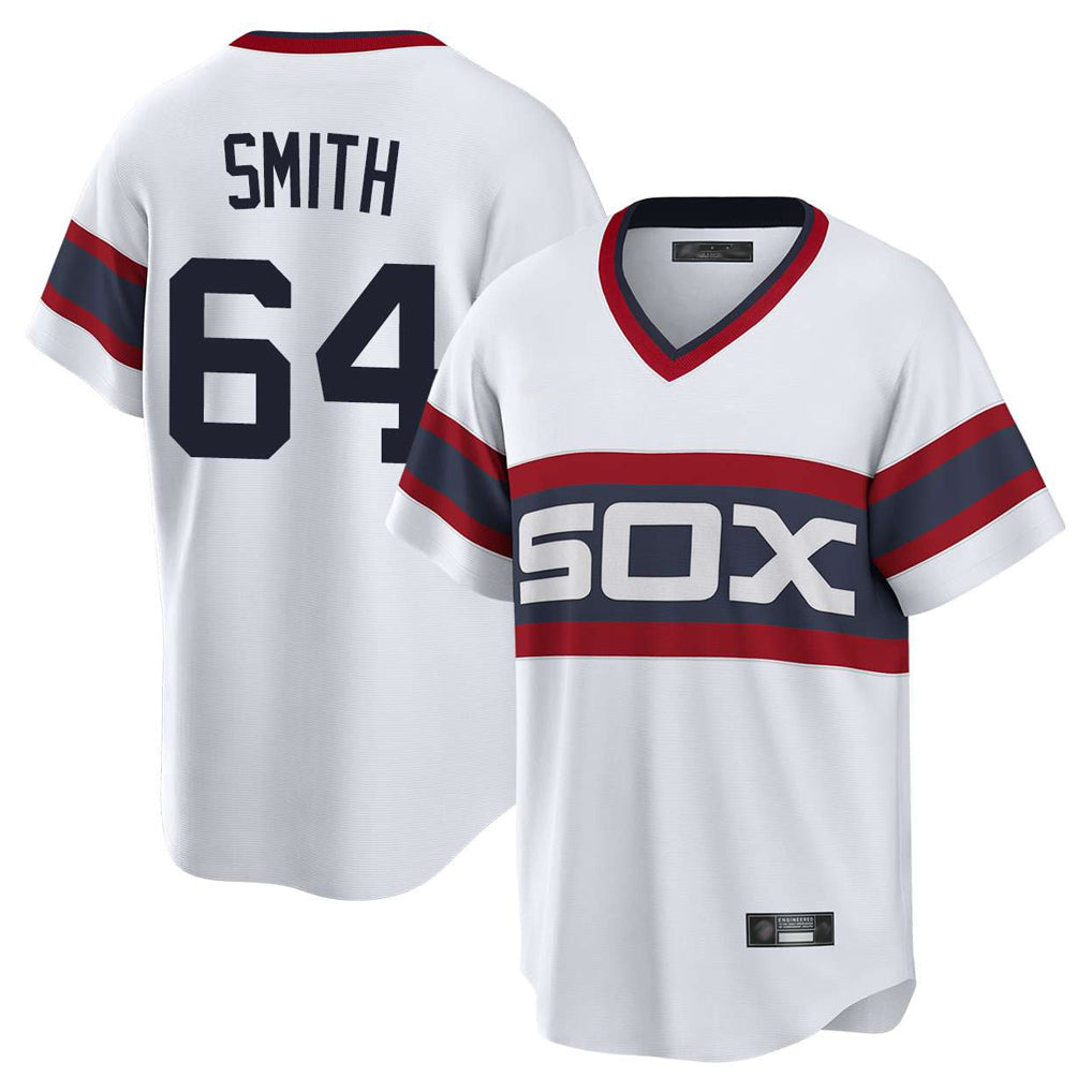 Elroe C.White Sox #64 Shane Smith Player White T-shirt Home Game Stitched Jerseys