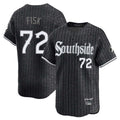 Elroe C.White Sox #72 Carlton Fisk Player Black City Connect Limited Home Stitched Jerseys