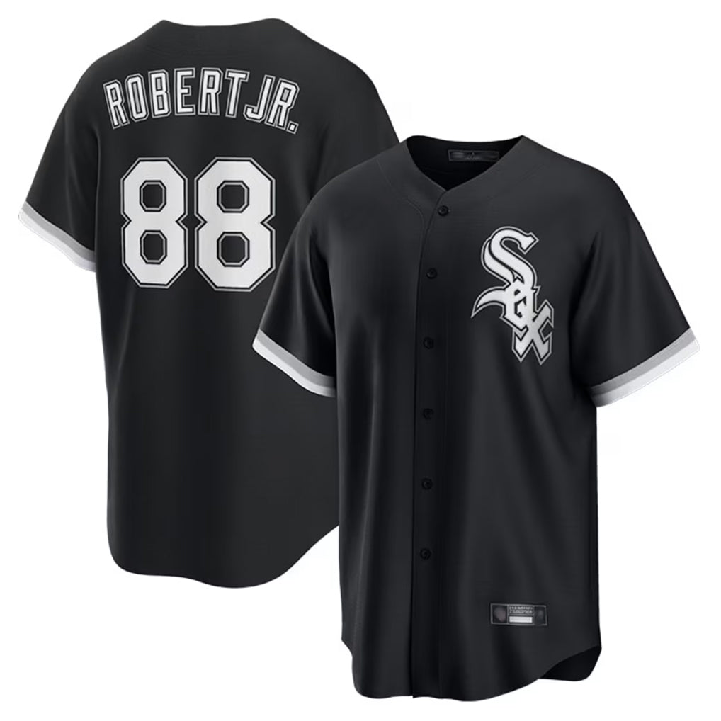 Elroe C.White Sox #88 Luis Robert Jr Player Black Home Game Stitched Jerseys