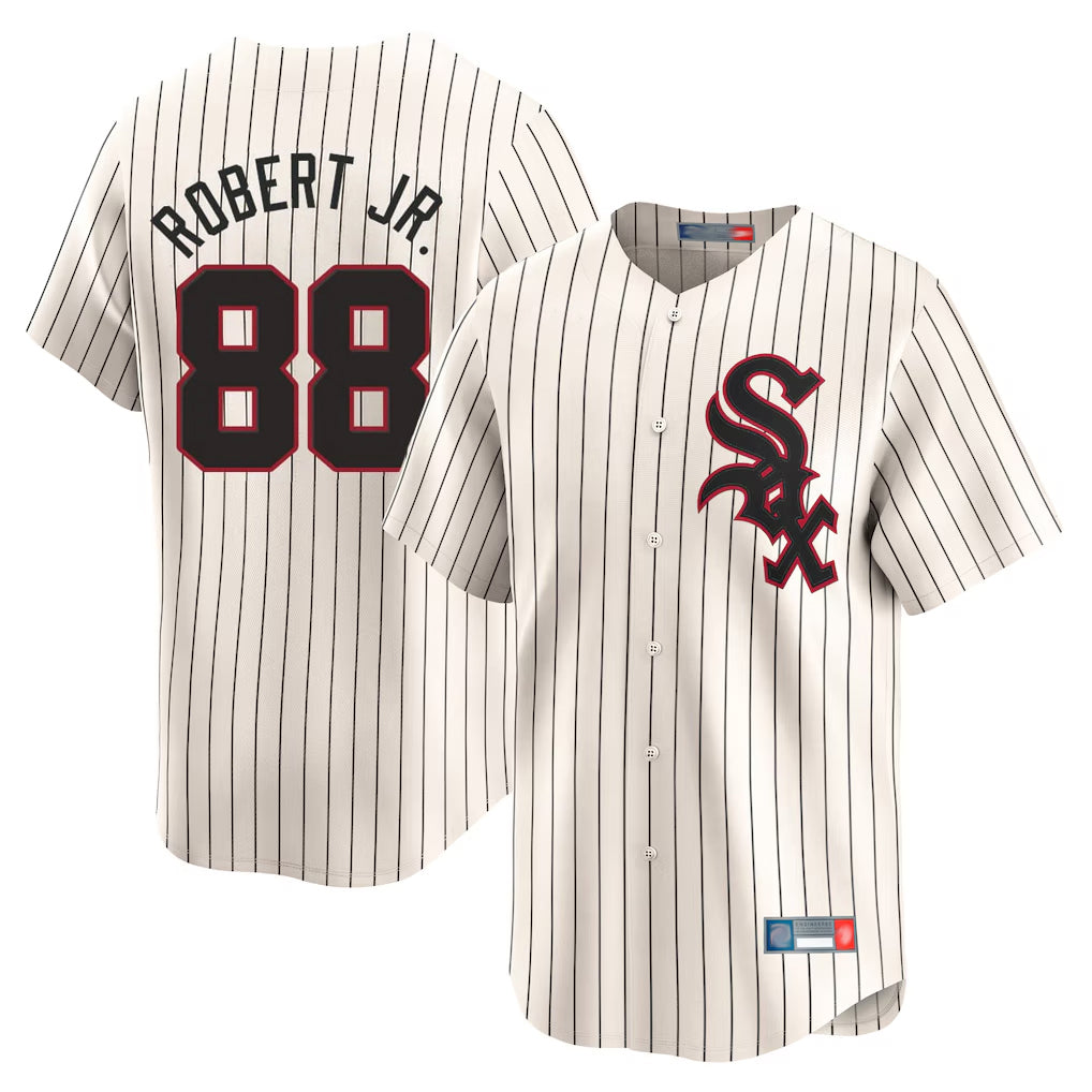 Elroe C.White Sox #88 Luis Robert Jr Player Cream Cooperstown Collection Limited Home Stitched Jerseys