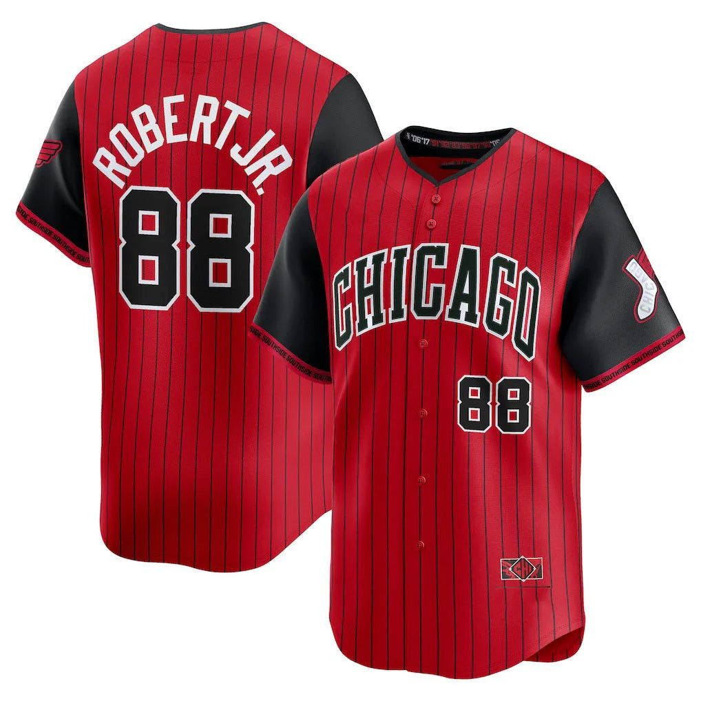 Elroe C.White Sox #88 Luis Robert Jr Player Red City Connect Limited Home Stitched Jerseys
