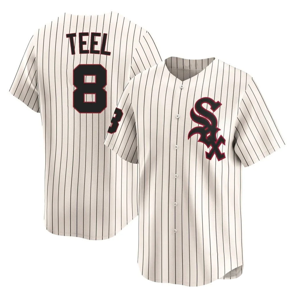 Elroe C.White Sox #8 Kyle Teel Player Cream Cooperstown Collection Limited Home Stitched Jerseys
