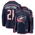 Elroe CB.Jackets #21 Isac Lundestrom Navy Home Breakaway Jersey